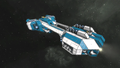 Big Blue Ship with Ion Thrusters