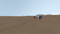 A rover traversing the desert plains